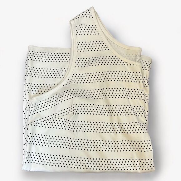 Land’s End Plus Size Vertical Polka Dot Knit Tank, Size 3X Black/White - Picture 8 of 8
